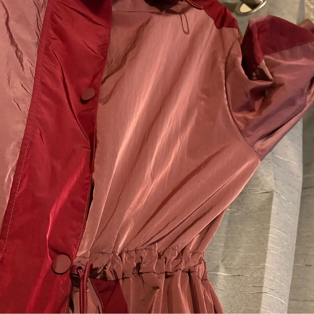NWT- Chicos Maroon Long lightweight adorable hooded jacket for all seasons❤️ - Picture 6 of 16